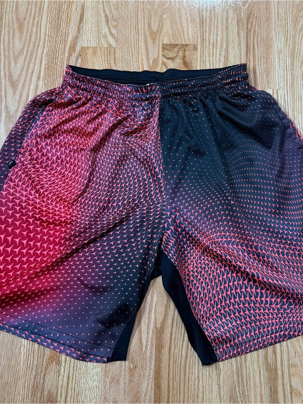 Jordan Men’s Basketball Shorts XXL Red/Black Geometric laser Mesh Drawstring